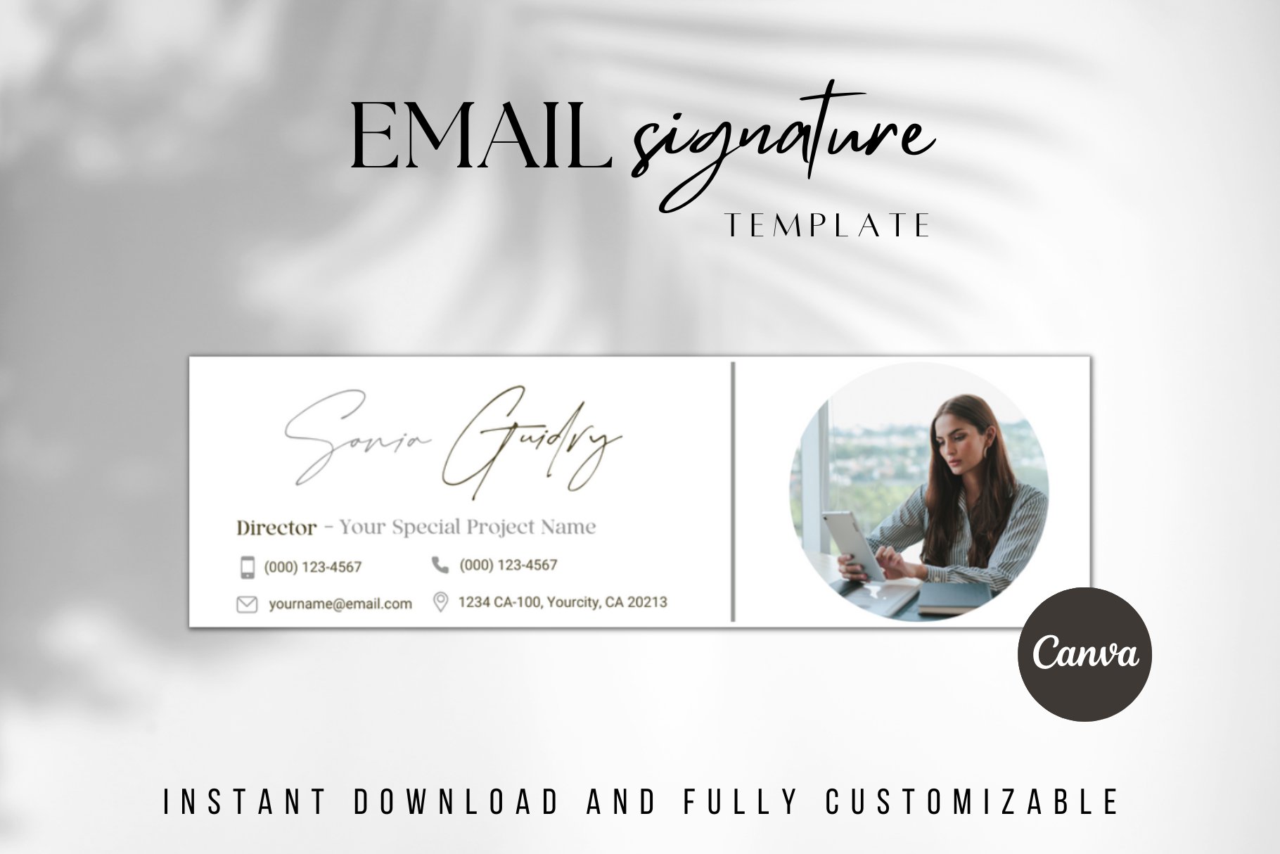 email-signature-v2-editable-in-canva-custom-gmail-signature-etsy-uk