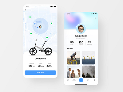 Bike rental app app bike design rental app typography ui ux uiuxdesign ux vector