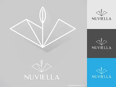 Nuviella Logo Concept abstract brand identity branding company logo cosmetic logo cosmetic packaging graphic design illustrator logo design logo designer logotype milimastic logo mordan logo tech logo typography logo
