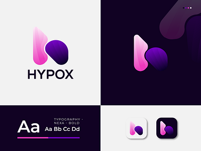 H Modern Abstract Logo Mark - H logo mark for HYPOX abstract app logo brand identity branding concept design dribbble gradient logo logo logo design logo designer logo trends 2020 logotype modern logo simple software logo vector