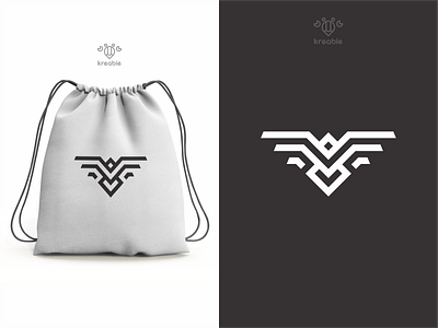 Eagle logo bird cool design eagle falcon hawk letter line logo minimalist modern monogram simple strong