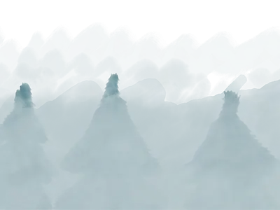 Foggy Forest design distance drawing eerie fog foggy forest ghost illustration spooky spooky season tree trees