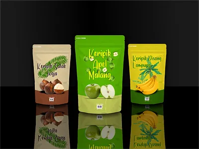 ANEKA KERIPIK NUSANTARA advertising apple banana chips coreldrawx7 creative design food fruits indonesia indonesian local pride snack
