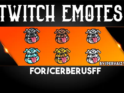 dog twitch emotes banner design illustration mascot subbadges twitch twitch banner twitch logo twitchemote youtube logo