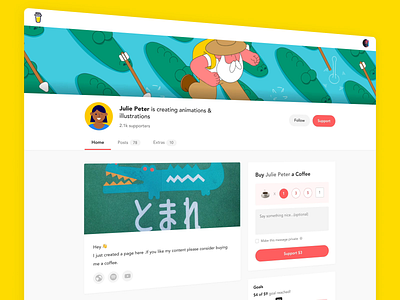 A new look buymeacoffee design product design ui ux
