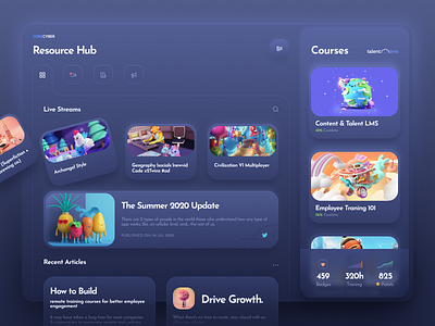 Cyber Community Hub application courses dashboard dashboard app dashboard ui design hub interface skeumorphic ui ui ux ui design user inteface user interface userinterface web web app web app design web application web design