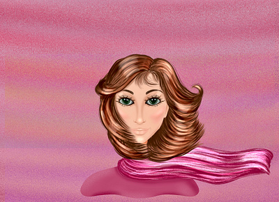 girl in the wind art artist artwork avatar design fashion girl girl illustration illustration procreate