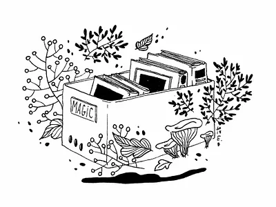 Magic box dribbbleweeklywarmup halloween illustration art inking inktober inktober2020 season spooktober spooky spooky season
