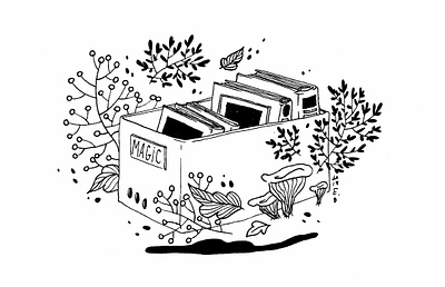 Magic box dribbbleweeklywarmup halloween illustration art inking inktober inktober2020 season spooktober spooky spooky season