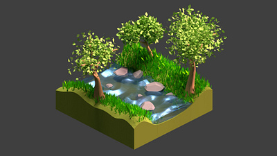 Isometric Nature 2 design isometric nature simple sketch