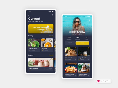 Food App | UIUX Design app design favorite food food and drink food app food website graphicdesign graphics landing page nature profile page slider design ui ux web website website design