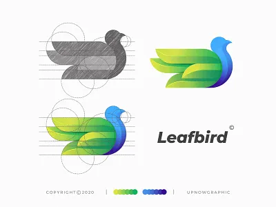 Leafbird Logo Design abstract adobe illustrator amazing logo animal app art awesome logo branding business logo creative logo golden ratio graphic design logo logodesign logos logotype modern logo