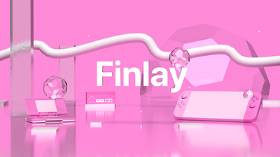 Finlay | Channel Design 3d 3d art adobe dimension dimensional lettering ds games nintendo switch