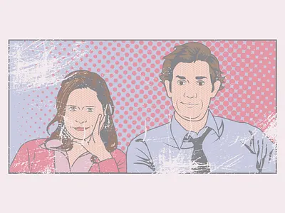 Jim & Pam - The Office - Retro Pop Art Style adobe illustrator art artwork comic art illustration illustrator jenna fishcer jim john krasinski old fashioned oldschool pam pop art popart the office theoffice vector vector illustration