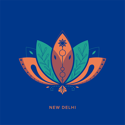 Axens New Delhi Seminar - Illustration & Branding art direction digital illustration event branding freelance graphic design illustration illustrator lotus flower mandala new delhi vector art