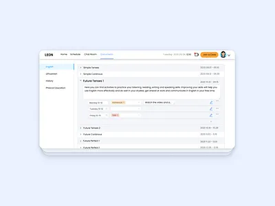 Online school - Documents Page dashboad design documents education learn online material online learning online school school school app ui ux