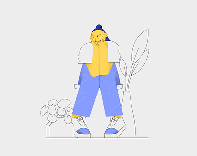 Plants & Chill adobe character design design illustration illustrator vector