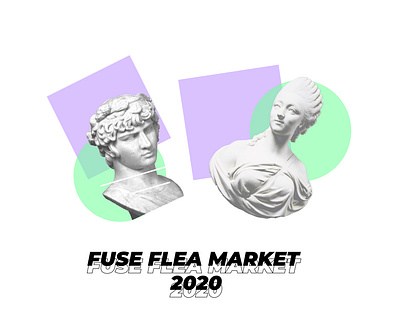 the concept of a flea market website design logo ui web