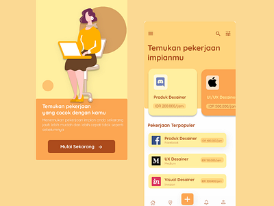 Job Finder App #1 job application job board jobfinderapp mobile app design mobile ui mobileui pencarikerja ui ui ux uidesigner