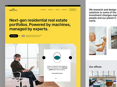 Immo Capital - Website Exploration #2 app b2b b2c branding cms design development finance investment logo product design property proptech real estate technology ui ux visual identity web design website