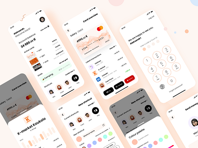 Banking App Design - Part 2 abstract adobe adobexd app app design application bank bank app bank card banking banking app cute design home screen icons minimal mobile mobile ui ui ux