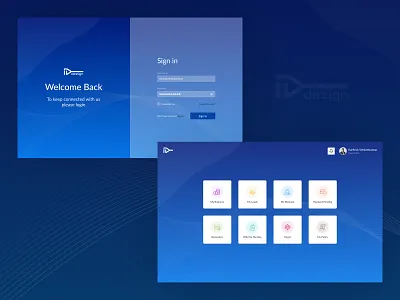 Sign In & Dashboard 2020 blue branding dailyui dashboard design home pagedesign icons illustrator landing page ui login product design sign in signup ui ui design uidesign ux uxdesign website