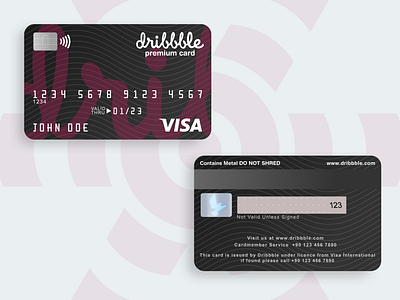 Credit Card Concept For Dribbble bank card branding credit card debit card design dribbble