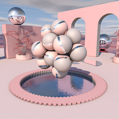 Land 3d 3dart abstract design blender branding c4d c4dart cinema4d octane