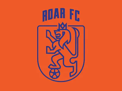 ROAR FC LOGO badge esports football football club hockey holland lion lion logo lionhead logo netherlands oranje panther sports vectorart