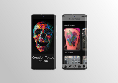 Creation Tattoo Studio UX Design figma icon illustration logo mobile tattoo tattoo studio ui design uiux ux ux design