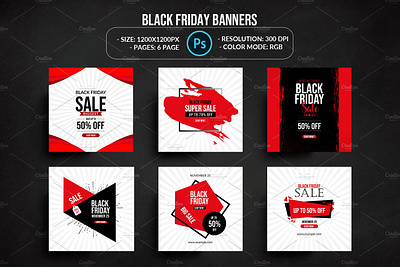 Black Friday Banners advertising banner black friday banners black friday sale christmas sale cyber monday discount holiday sale photoshop template sale banner