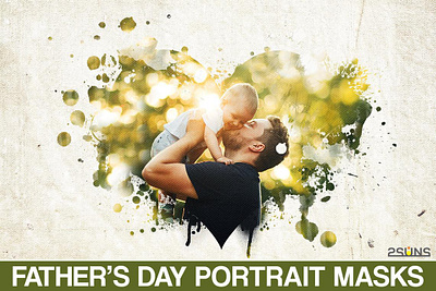 Father's Day Watercolor Template,Fathers day card clipping mask fathers day card fathers day overlay fathers day template photo overlays photoshop actions photoshop overlay portrait mask printable cards watercolor brushes watercolor overlay watercolor portrait