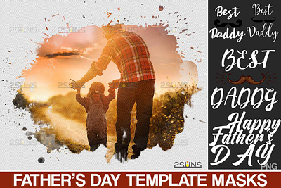 Father's Day Watercolor Template, Watercolor brush 2suns clipping mask fathers day card fathers day overlay fathers day template photo overlay photo overlays photoshop overlay photoshop textures png overlays portrait mask printable cards quote fathers day watercolor brushes watercolor overlay watercolor portrait