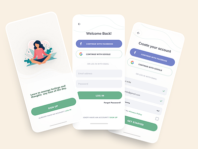 Meditation App app illustration logo mobile mobile app mobile app design mobile ui popular design ui ui ux ui design uidesign ux ui uxui