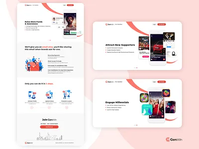 Dribble Shot app charity crowdfunding donation experience fundraising gamification landing page design onboarding ui ux weblayout