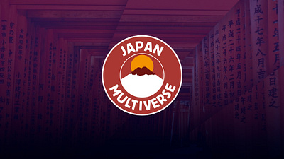 Japan Multiverse Logo fuji japan logo logo design red vectorial yellow