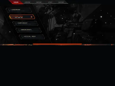 Header & Navigation Style #Anthem anthem art dark design designer game gaming gaming website new photoshop webdesign