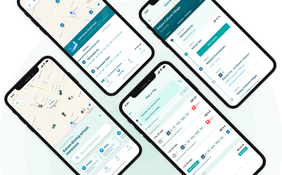 Ride Hailing App address bus icons iphone map ride stops uidesign uxdesign