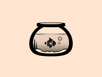 Vectober 25 - Buddy 2d aquarium black buddy color colors design fish flat grain illustration illustrator inktober texture textures vectober vector white