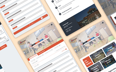 Recreational program website design ui ux web