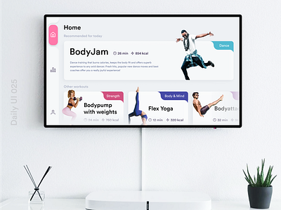 Daily UI 025 TV app app design daily ui daily ui 025 dailyui dailyui 025 dailyuichallenge fitness app tv app tv app design workout app workout app design workouts