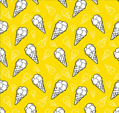 ice cream pattern design icecream illustration illustrator pattern vector