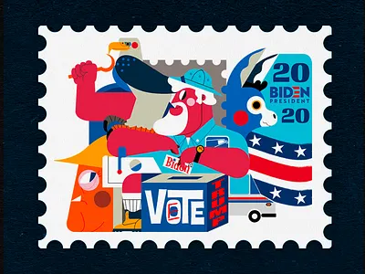 VOTE 2020 early vote illustration ilustración jhonny núñez vote