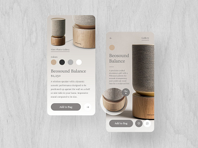 Beosound - Smart Speaker Product Page app beosound design digital design eco ecommence luxury minimal mobile music product product design smart home smart speaker speaker ui ux wood