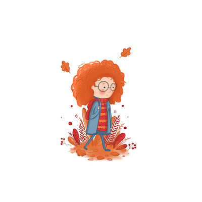 Elly's Autumn Mood character characterconcept characterdesign concept digital fall halloween illustration magicoctober orange