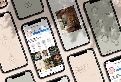 Ambient Healing brand identity brand identity design branding expert graphic designer logo design reiki practitioner shamanic energy healing shamanic reiki