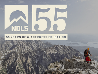 NOLS 55th logo design 55 years anniversary logo logo deisgn