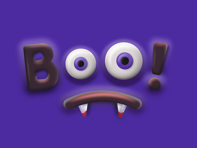 BOO! blood boo character dribbbleweeklywarmup face funny halloween purple spooky vampire