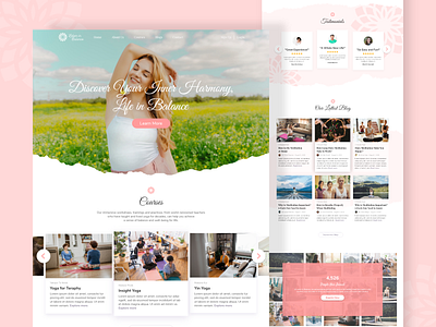 Meditation and Beauty - Landing Page beauty landing page design meditation app meditation website uidesign uiux design website design