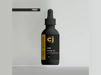 FREE Dropper Bottle Mockup 3d product design 3ds max branding cbd cbd branding cbd packaging creative dribbble flat free freebie freebies latest mockup